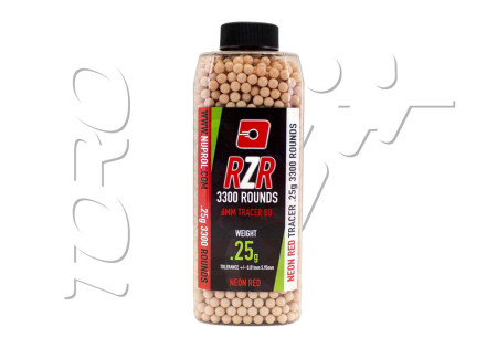 Billes traçantes 0.25g BOUTEILLE 3300 RZR NUPROL RED