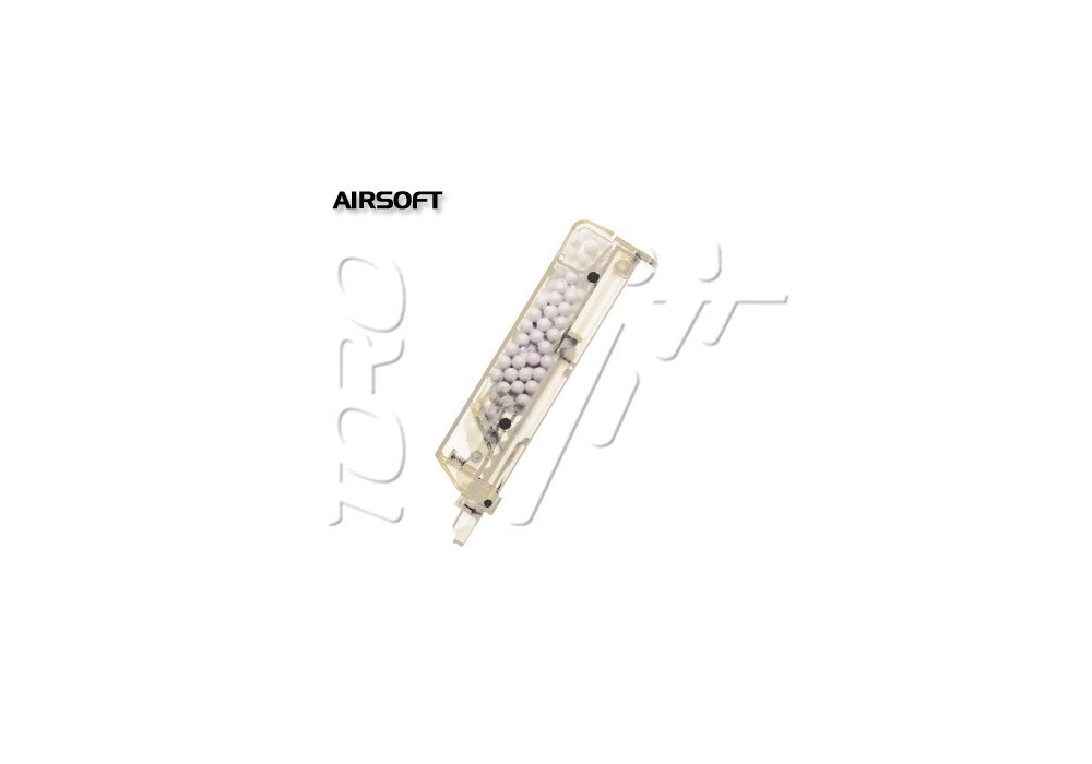 Speedloader chargette rapide AIRSOFT 115 BILLES CLEAR ASG