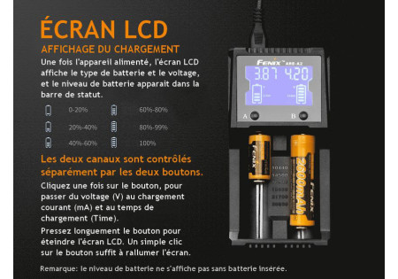 Chargeur SECTEUR 2 ACCUS ARE A2 FENIX