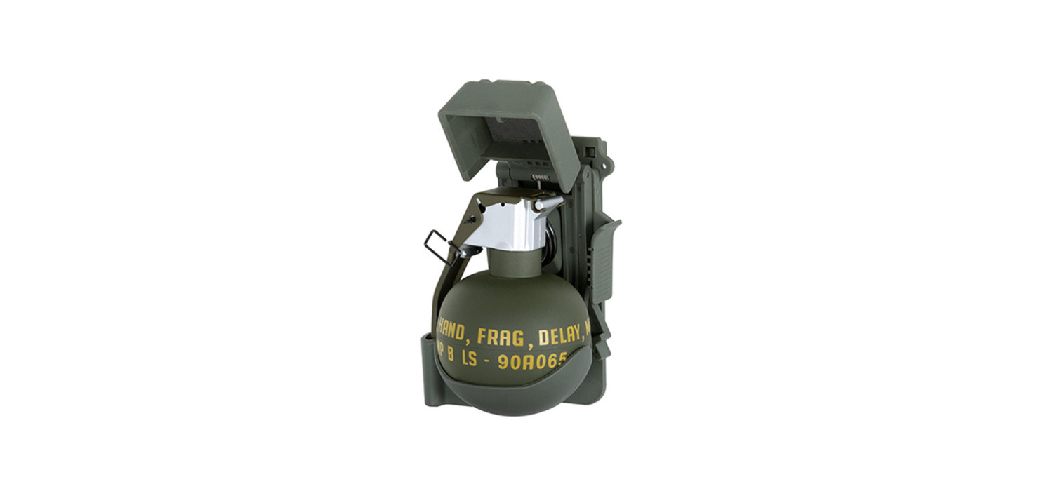 Grenade FACTICE M67 FRAG + PORTE GRENADE SYSTEME MOLLE OLIVE