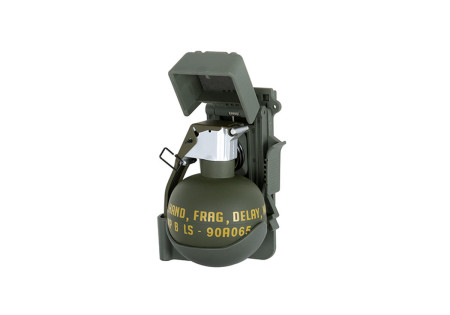 Grenade FACTICE M67 FRAG + PORTE GRENADE SYSTEME MOLLE OLIVE