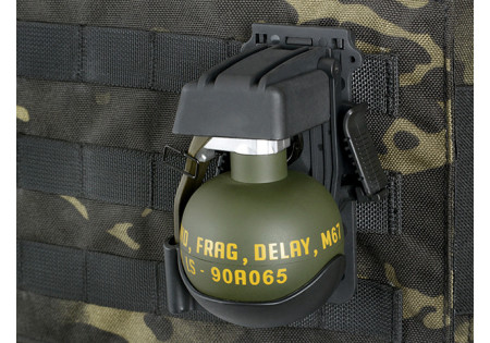 Grenade FACTICE M67 FRAG + PORTE GRENADE SYSTEME MOLLE OLIVE