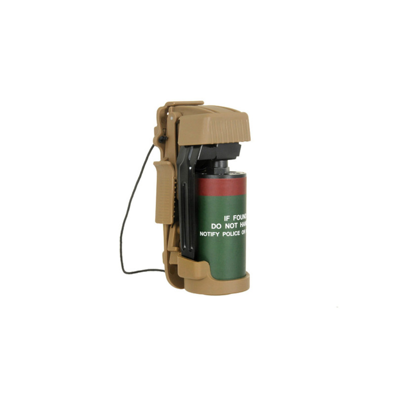 Grenade FACTICE MK13 FLASHBANG + PORTE GRENADE SYSTEME MOLLE TAN