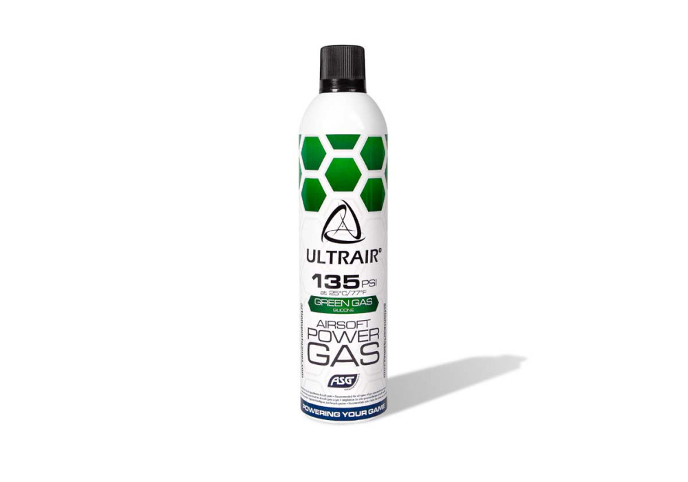 Gaz ULTRAIR AIRSOFT POWER GAS STANDARD SILICONE 135 PSI GREEN 570ml ASG