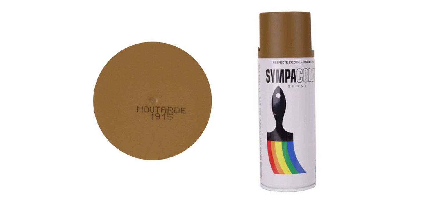 Peinture BOMBE MILITARIA MOUTARDE 1915 SPRAY 400ml SYMPACOLOR