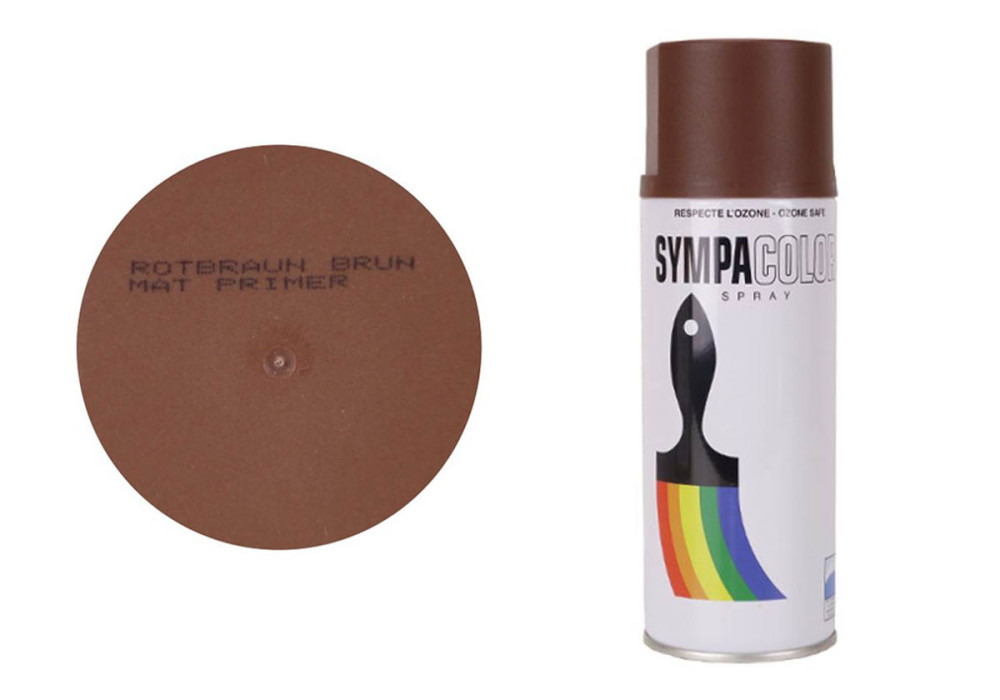 Peinture BOMBE MILITARIA ROTBRAUN BRUN MAT SPRAY 400ml SYMPACOLOR