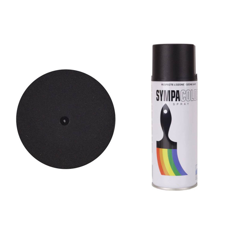 Peinture BOMBE MILITARIA NOIR SEMI MAT SPRAY 400ml SYMPACOLOR