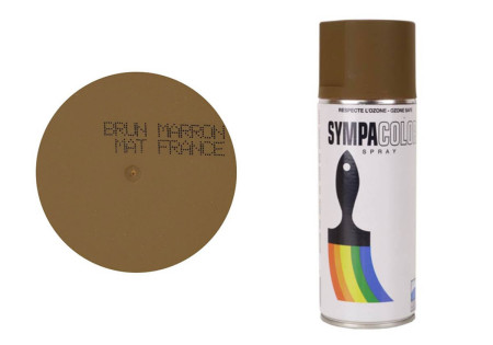 Peinture BOMBE MILITARIA BRUN FRANCE SPRAY 400ml SYMPACOLOR