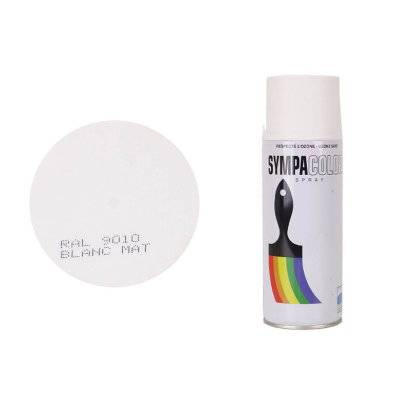 Peinture BOMBE MILITARIA BLANC MAT SPRAY 400ml SYMPACOLOR