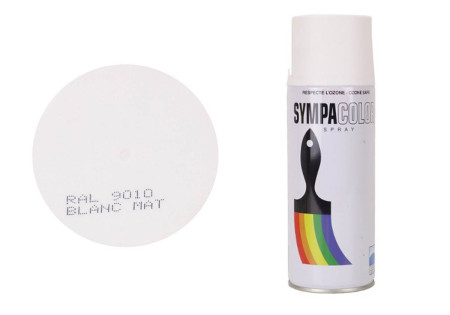 Peinture BOMBE MILITARIA BLANC MAT SPRAY 400ml SYMPACOLOR