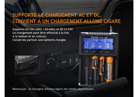 Chargeur SECTEUR 4 ACCUS ARE A4 FENIX