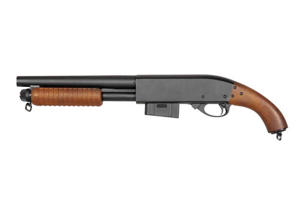 Fusil à pompe REMINGTON M870 COMPACT WOODEN STYLE SPRING A&K