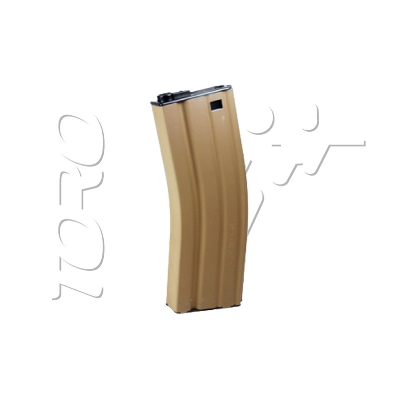 Chargeur M4/M15/M16 LOW-CAP 79 BBs METAL TAN G&G ARMAMENT