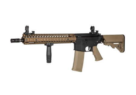 Fusil MK18 SA-E26 2.0 FULL METAL CHAOS BRONZE BLACK/TAN DANIEL DEFENSE SPECNA ARMS