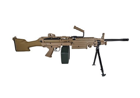 Fusil M249 MK2 2400 BBs TAN FN HERSTAL A&K CYBERGUN