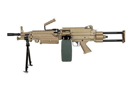 Fusil M249 PARA EDGE 2500 BBs TYPE FN HERSTAL FULL METAL SPECNA ARMS TAN