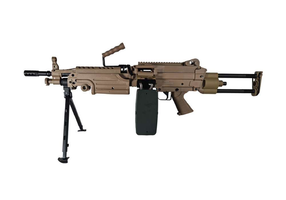 Fusil M249 PARA 2400 BBs TAN FN HERSTAL A&K CYBERGUN CYBERGUN