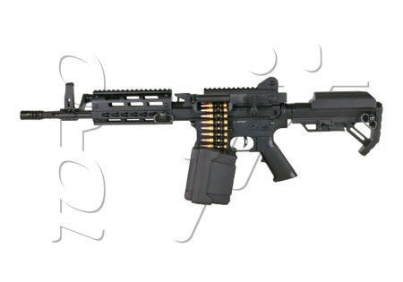 Fusil LMG CM16 COURTE FULL METAL 2500 BBs BLACK AEG GOLDEN EAGLE