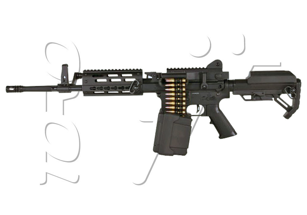 Fusil LMG CM16 LONGUE FULL METAL 2500 BBs BLACK AEG GOLDEN EAGLE