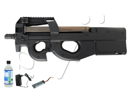 Pack airsoft FN HERSTAL P90 + batterie + chargeur + billes