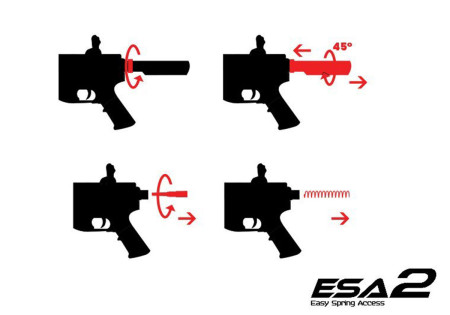 Fusil HK416 SA-H20 EDGE 2.0 COURT FULL METAL PICATINNY GATE ASTER BLACK SPECNA ARMS