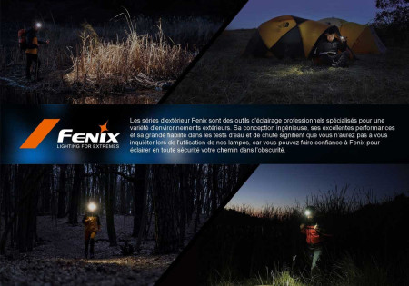 Lampe frontale FENIX HL16 450 LUMENS BLACK RED