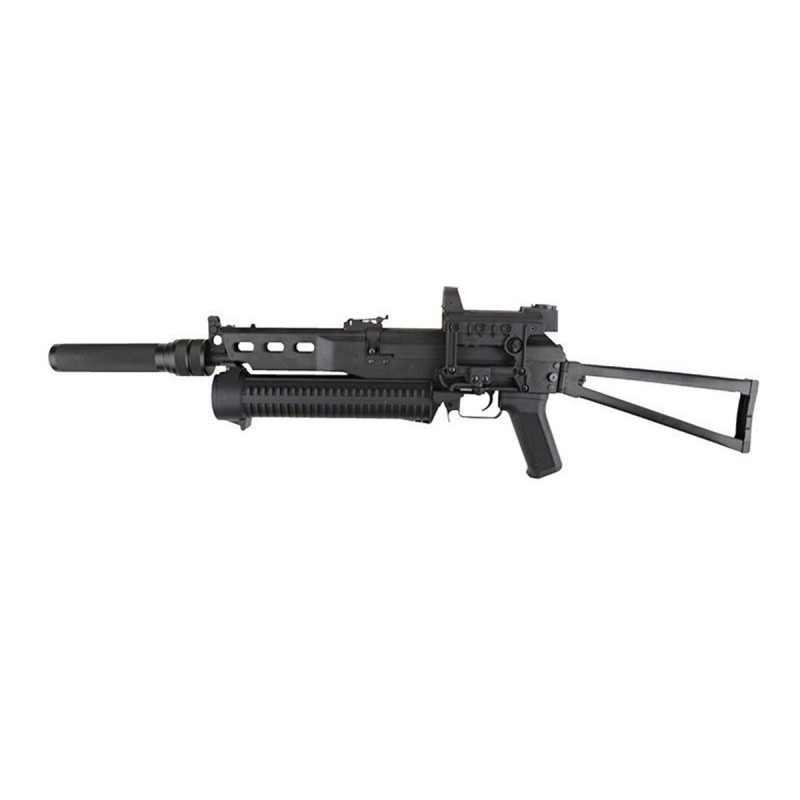 Fusil IZHMASH PP19 BIZON FULL METAL AEG SILENCIEUX RED DOT CYMA