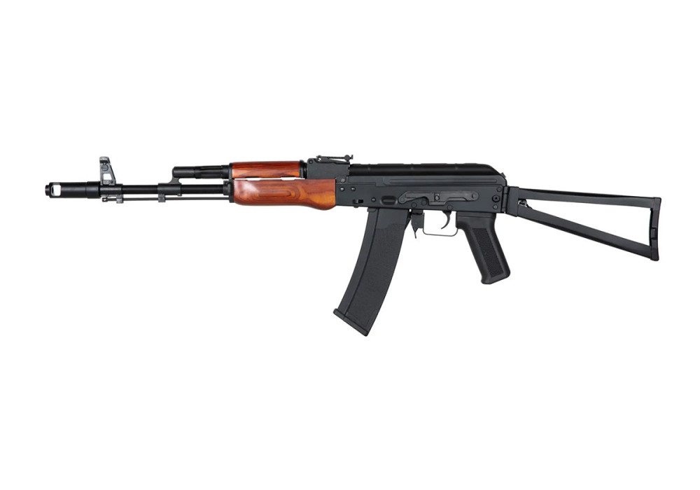 Fusil AK47 SA-J04 EDGE 2.0 FULL METAL BOIS CROSSE AJOUREE PLIABLE BLACK SPECNA ARMS