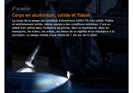 Lampe tactique FENIX LR50R 12000 LUMENS