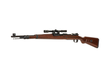 Fusil MAUSER KAR 98 SPRING IMMITATION BOIS + LUNETTE WW2 SNOW WOLF