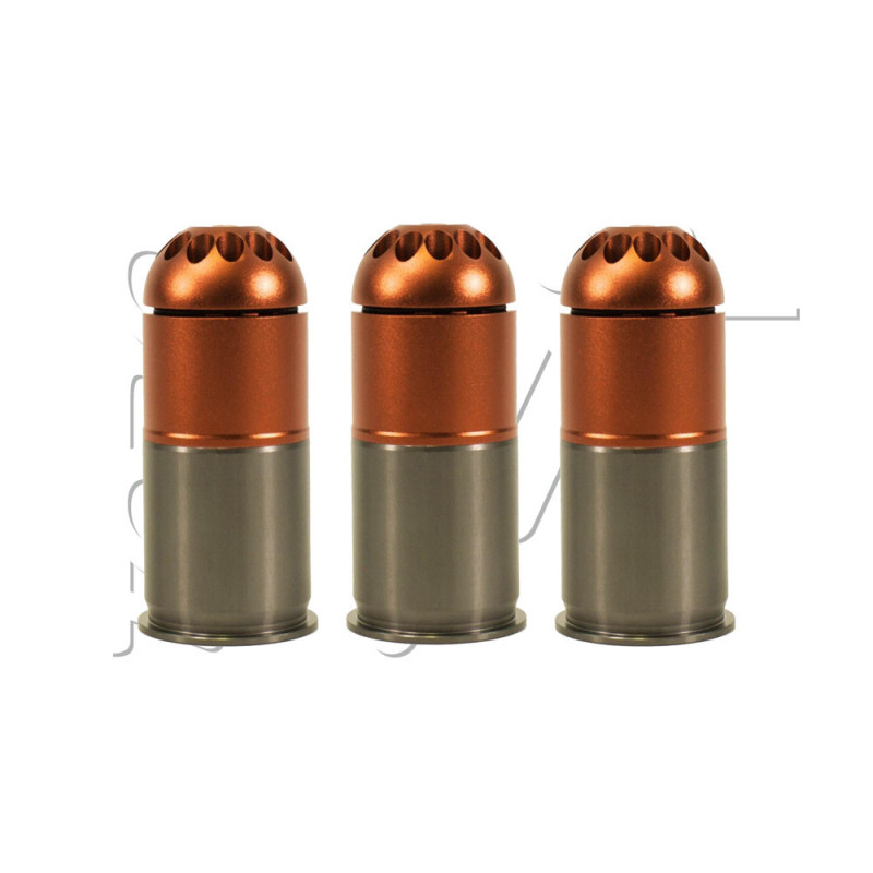 Grenade ogive DIAM 40mm AIRSOFT 120 BILLES M203 RED GREY NUPROL X3