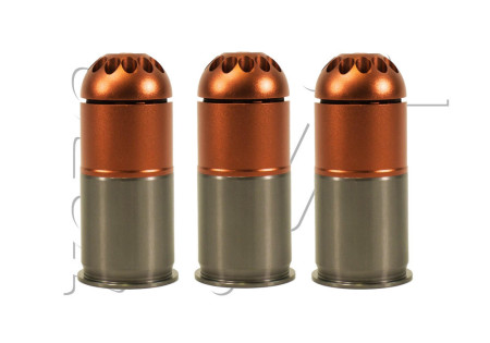 Grenade ogive DIAM 40mm AIRSOFT 120 BILLES M203 RED GREY NUPROL X3