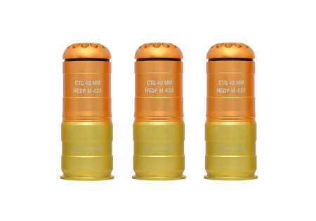 Grenade ogive DIAM 40mm AIRSOFT 120 BILLES UFC SILVER GOLD S&T ARMAMENT X3