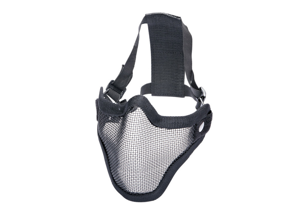 Grille de protection métal BAS DU VISAGE DOUBLE STRAP NORMES CE BLACK ASG