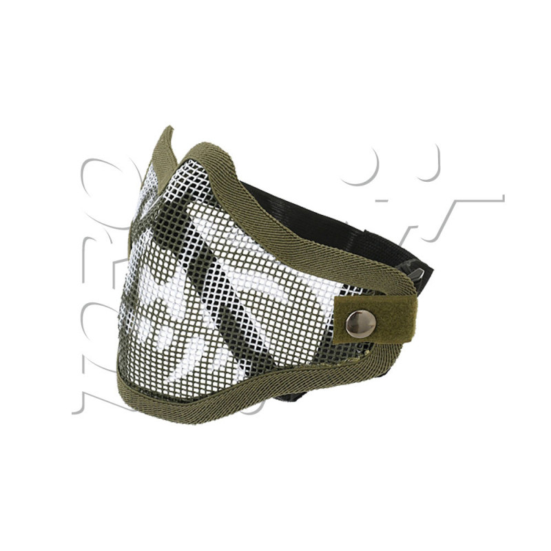 Grille de protection métal BAS DU VISAGE DOUBLE STRAP NORMES CE EMERSON OLIVE SKULL