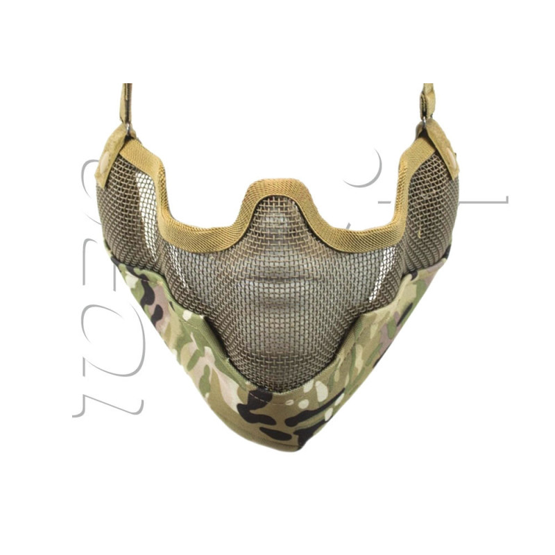 Grille de protection métal BAS DU VISAGE + OREILLES NUPROL MULTICAM