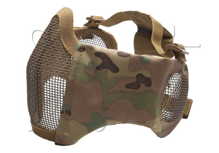 Grille de protection métal BAS DU VISAGE + OREILLES NORMES CE ASG MULTICAM