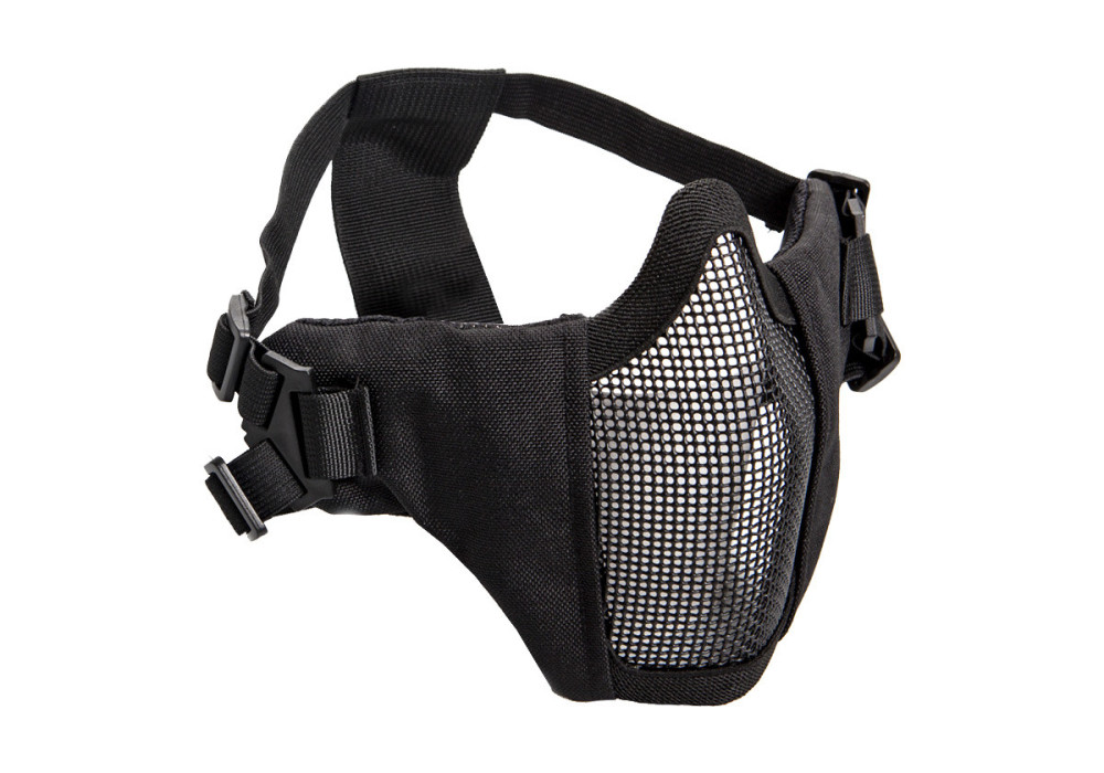 Grille de protection métal BAS DU VISAGE DOUBLE STRAP NORMES CE ASG BLACK