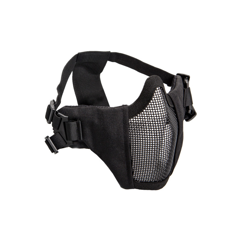 Grille de protection métal BAS DU VISAGE DOUBLE STRAP NORMES CE ASG BLACK