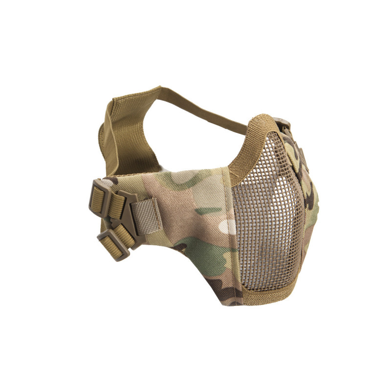 Grille de protection métal BAS DU VISAGE DOUBLE STRAP NORMES CE ASG MULTICAM