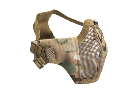 Grille de protection métal BAS DU VISAGE DOUBLE STRAP NORMES CE ASG MULTICAM