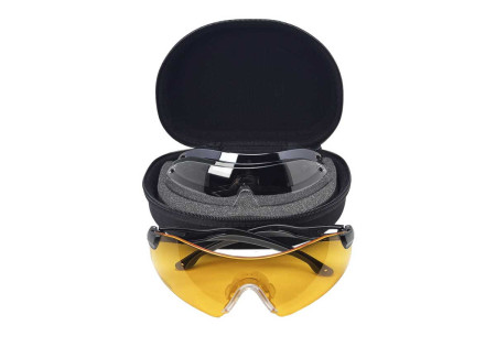 Lunettes de protection DROP ZONE SIMPLE ANTI-BUEE 4 VERRES YELLOW/BROWN/GREY/CLEAR STRIKE SYSTEMS ASG