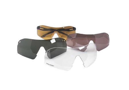 Lunettes de protection DROP ZONE SIMPLE ANTI-BUEE 4 VERRES YELLOW/BROWN/GREY/CLEAR STRIKE SYSTEMS ASG