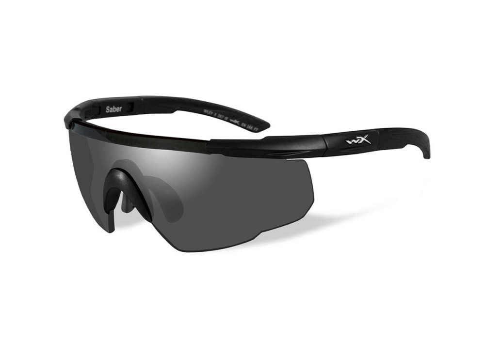 Lunettes de protection BALISTIQUES SABER ADVANCED BLACK 1 ECRAN SMOKE WILEYX