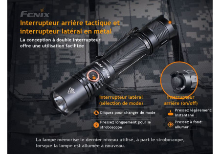 Lampe tactique FENIX PD35 V3.0 1700 LUMENS