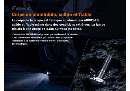 Lampe tactique FENIX PD36 TAC 3000 LUMENS