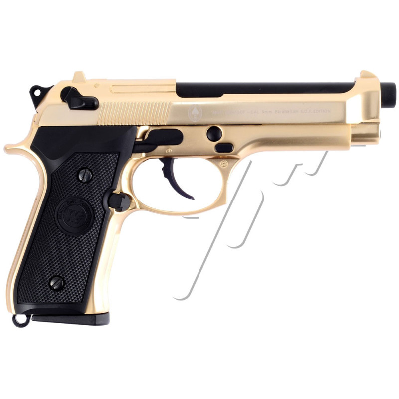 Pistolet BERETTA M92FS GAZ BLOWBACK WE GOLD