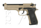 Pistolet BERETTA M92FS GAZ BLOWBACK WE TAN