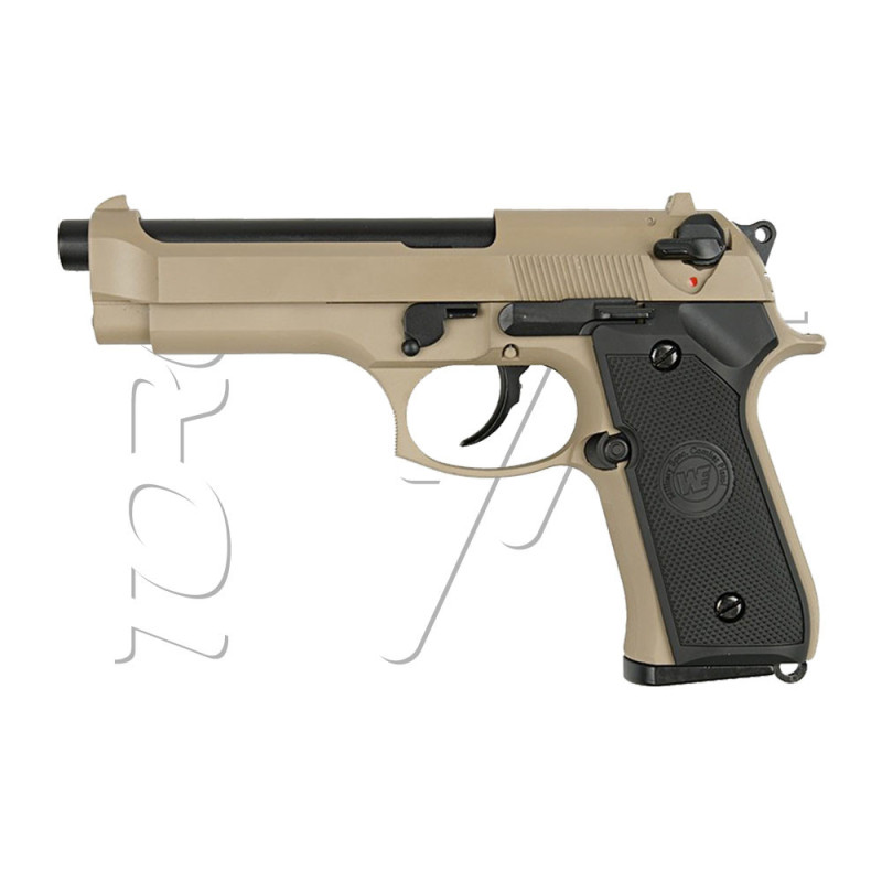 Pistolet BERETTA M92FS GAZ BLOWBACK WE TAN