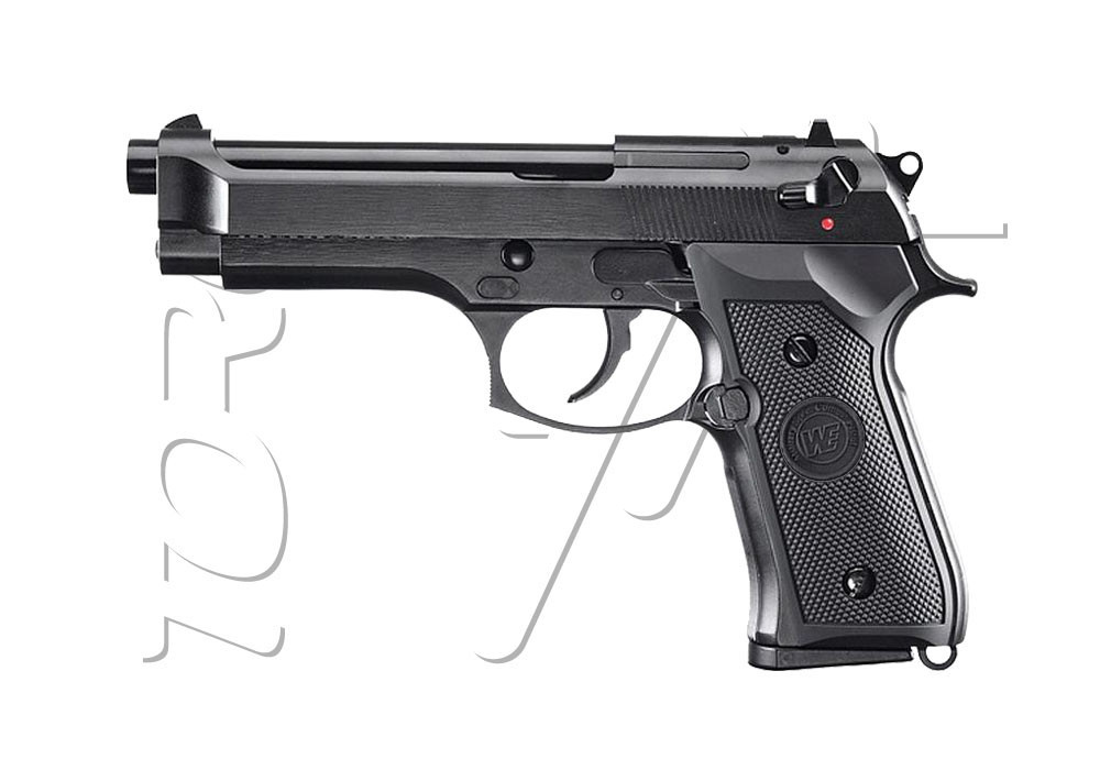 Pistolet BERETTA M92FS FULL AUTO GAZ BLOWBACK WE BLACK